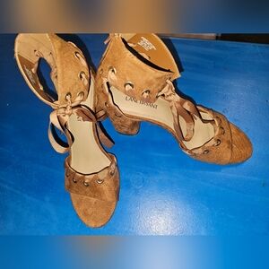 Lane Bryant Women's Tan Suede Sandals